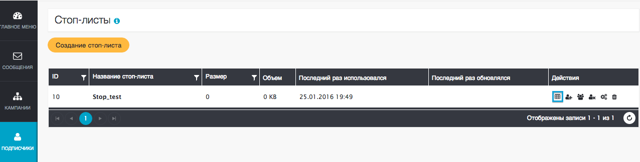 Поиск по стоп-листу